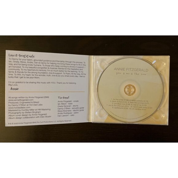 3 For $6 Annie Fitzgerald : You & Me & The Sun (CD, 2018) Embraceable Records - Picture 2 of 3